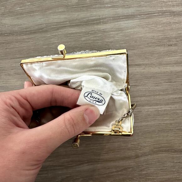 Vintage Micro Beaded Bag Clutch Styled By Laura U.S.A - Picture 7 of 12